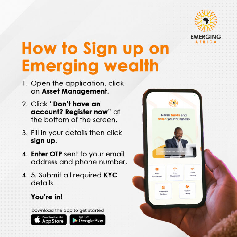 How to Sign up on Emerging wealth app (1)